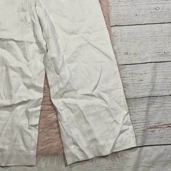 NWT Madewell White The Harlow Wide-Leg Pant in 100% Linen - Picture 7 of 11